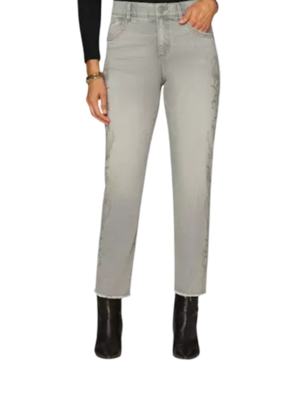 Democracy High Rise Stretch Skinny Women's Jeans in Light Gray Plus Size 20 New